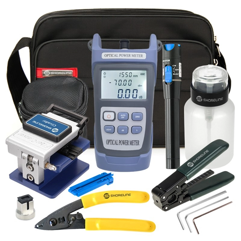 KIT FERRAMENTAS P/ FIBRA FTTH 9 PECAS SH, SHORELINE, 