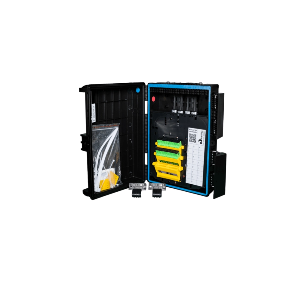 CTO VAZIA 24FO NAP PRETO FS, FIBERSUL, CTO VAZIA 24FO NAP PRETO FS, FIBERSUL,