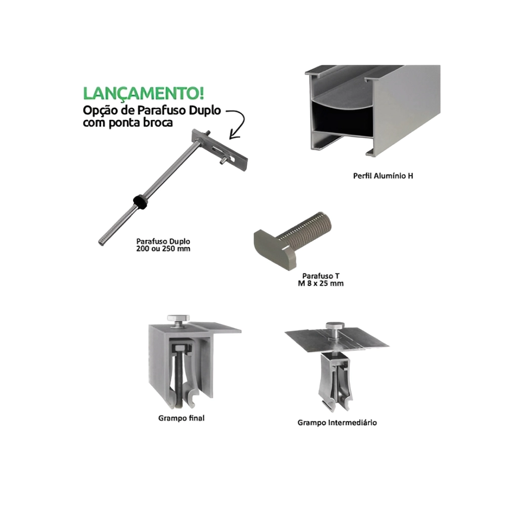 KIT FIX FIBROMETAL 200MM PERF H 4P PTC, PRATYC, KIT FIX FIBROMETAL 200MM PERF H 4P PTC, PRATYC,